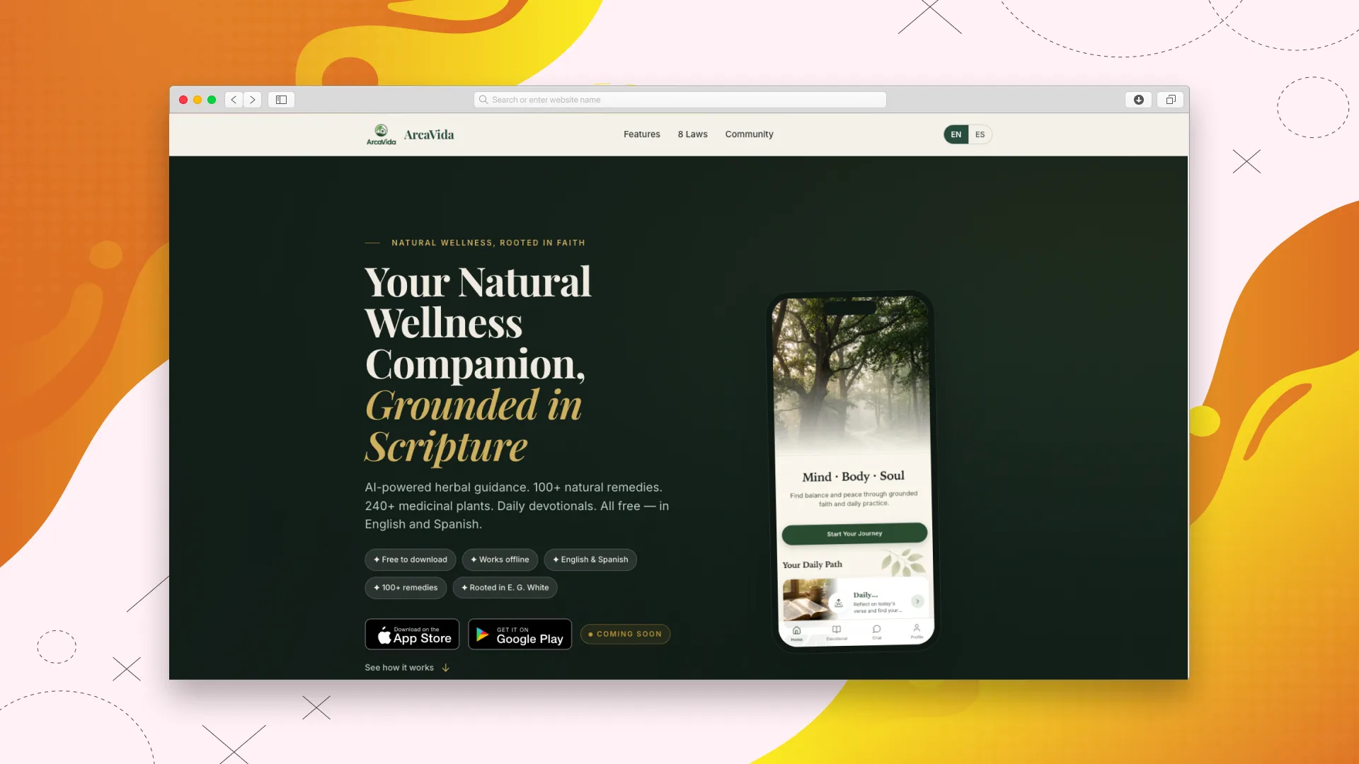 ArcaVida — bienestar natural con base en la Escritura