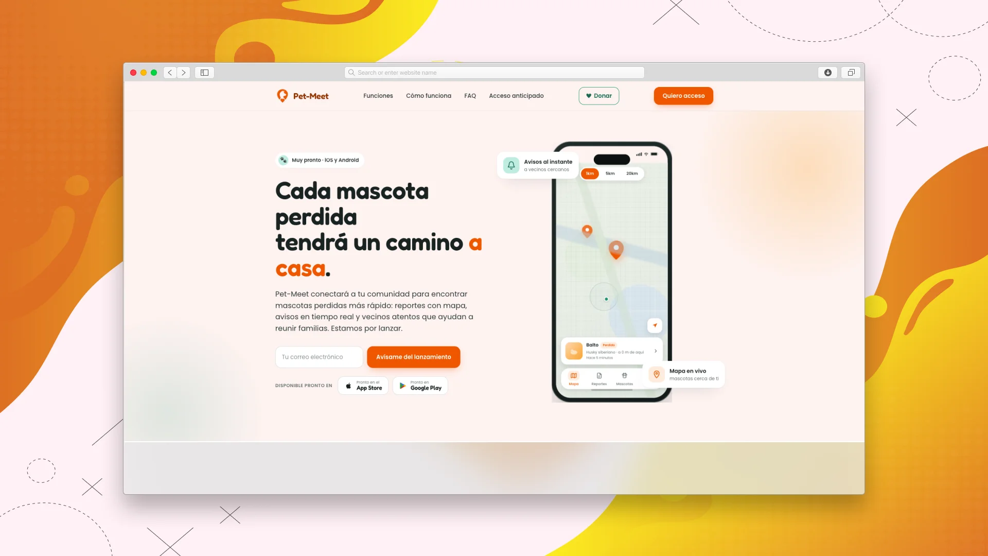 PetMeet — Encuentra a tu mascota perdida