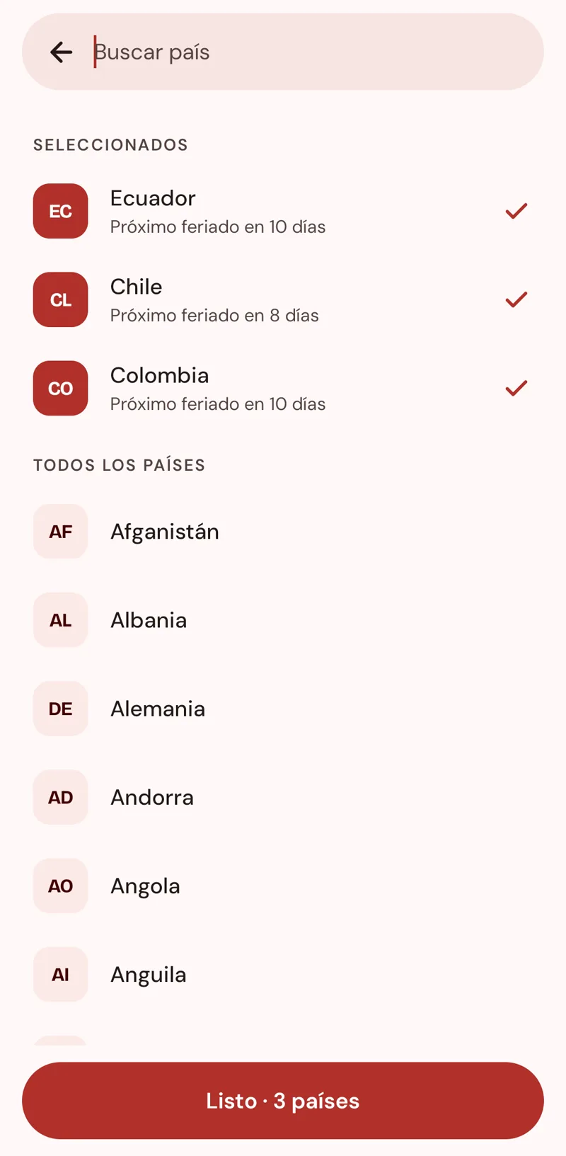 Feriados, screen 5