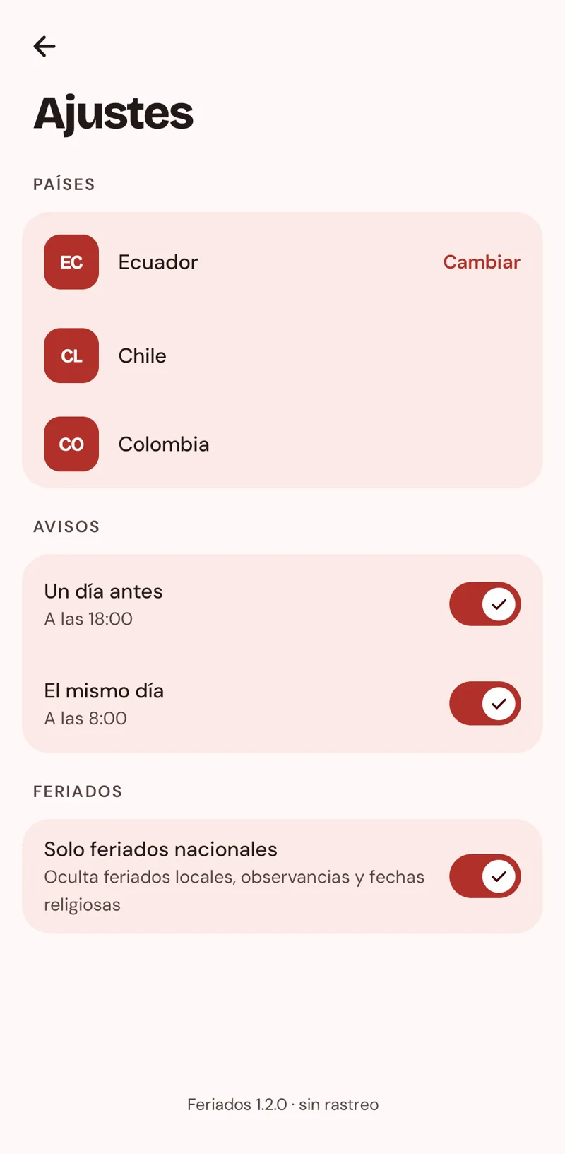 Feriados, screen 6