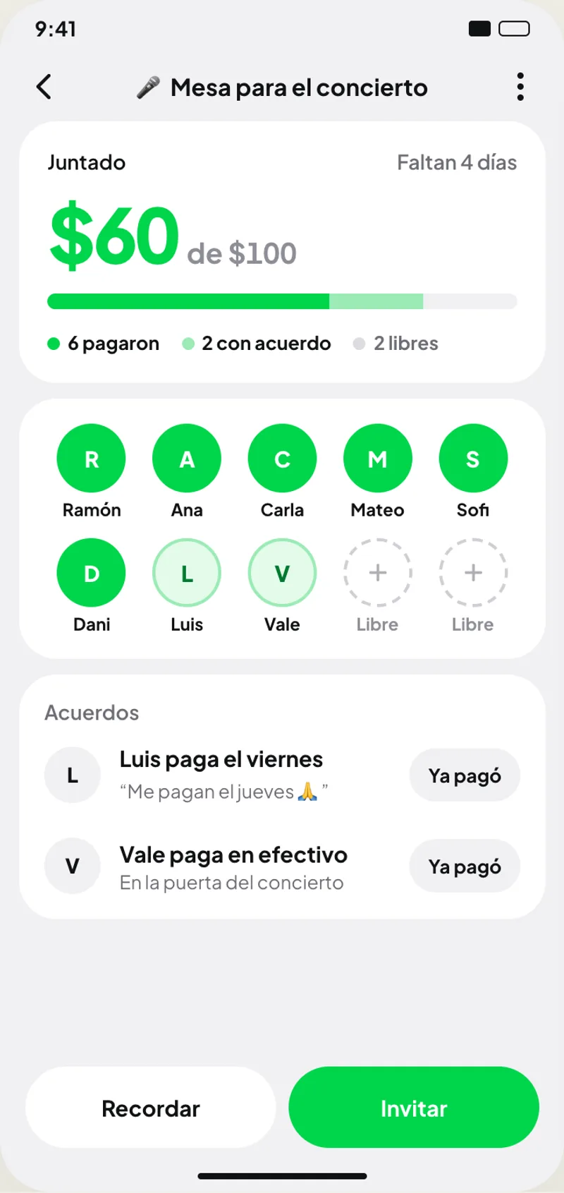 Parejo, screen 6